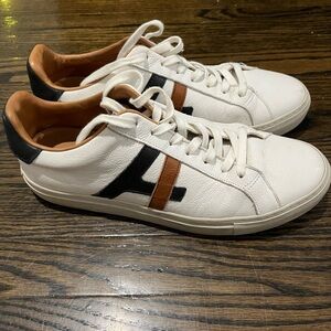 Allen Edmonds White, Black, and Brown Sneakers